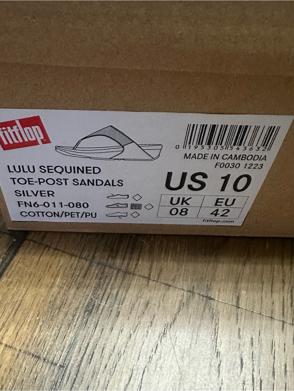 Fitflop Lulu Silver Sequin Thong Sandals for Women NIB Size 10 - Picture 4 of 4